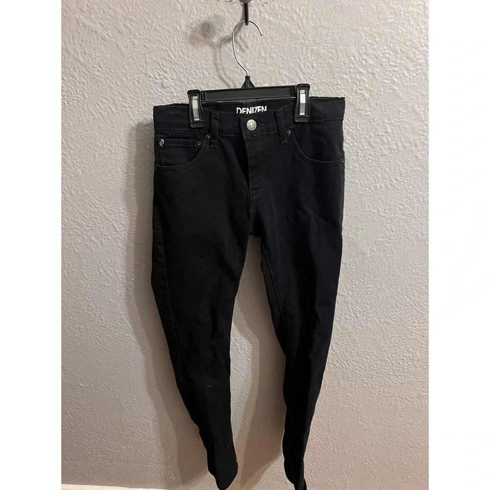 Denizen Levis Black Jeans Denim Skinny Fit Adjustable Waist Girls‎ 12